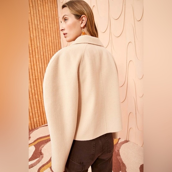 Ulla Johnson Coralie Jacket Wool Double Breasted Coat Bone Beige - Picture 3 of 7